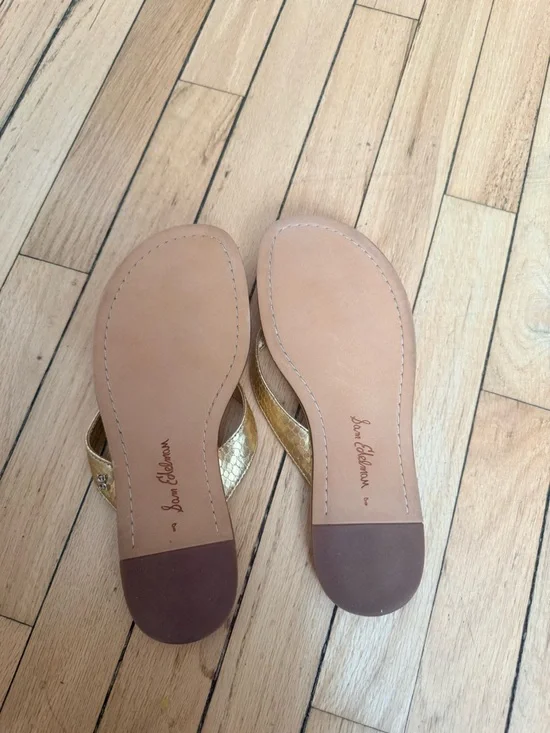 Sam Edelman Remi Gold Metallic Thong Sandal - Picture 4 of 4